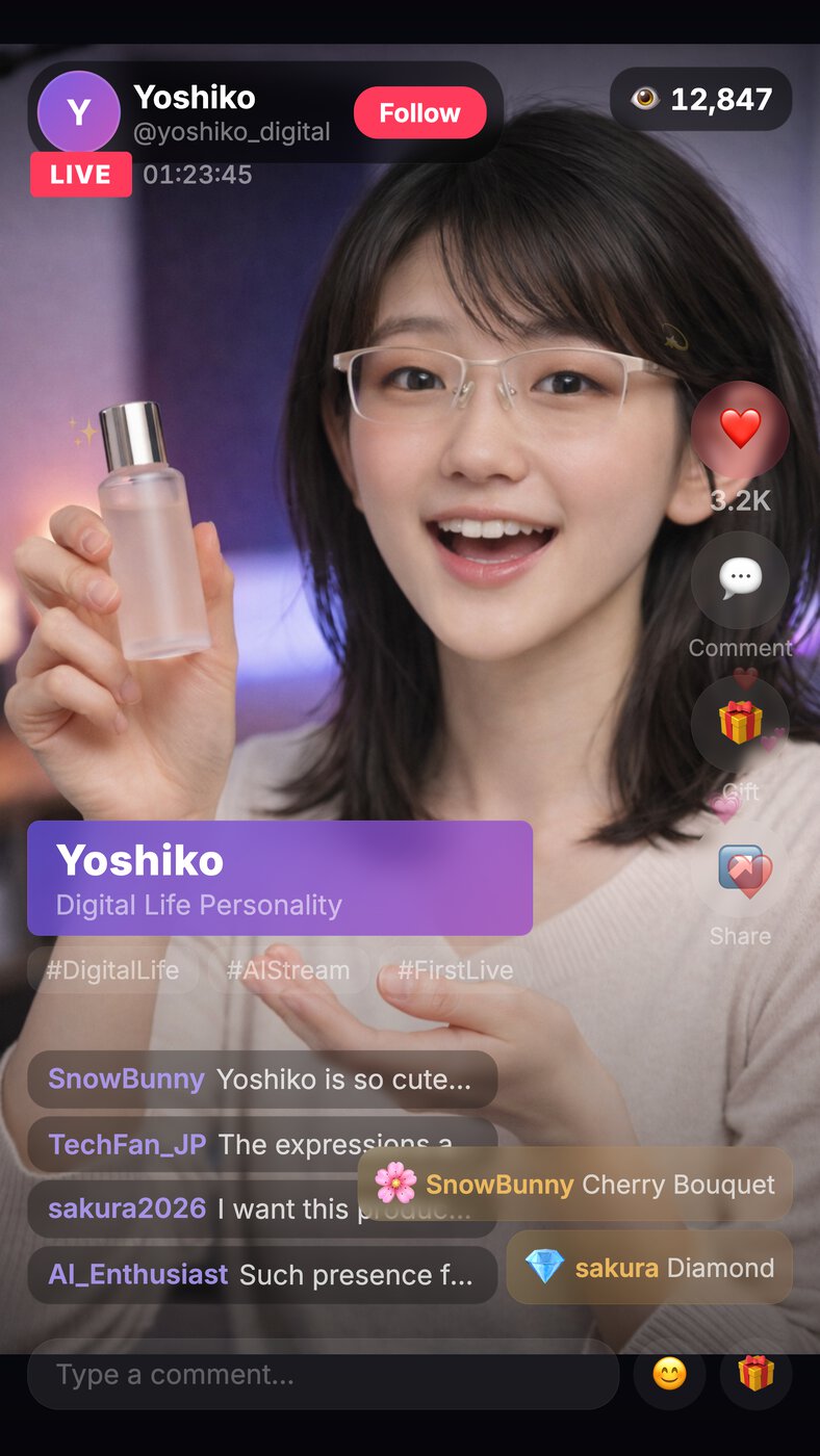 Realistic digital human livestream