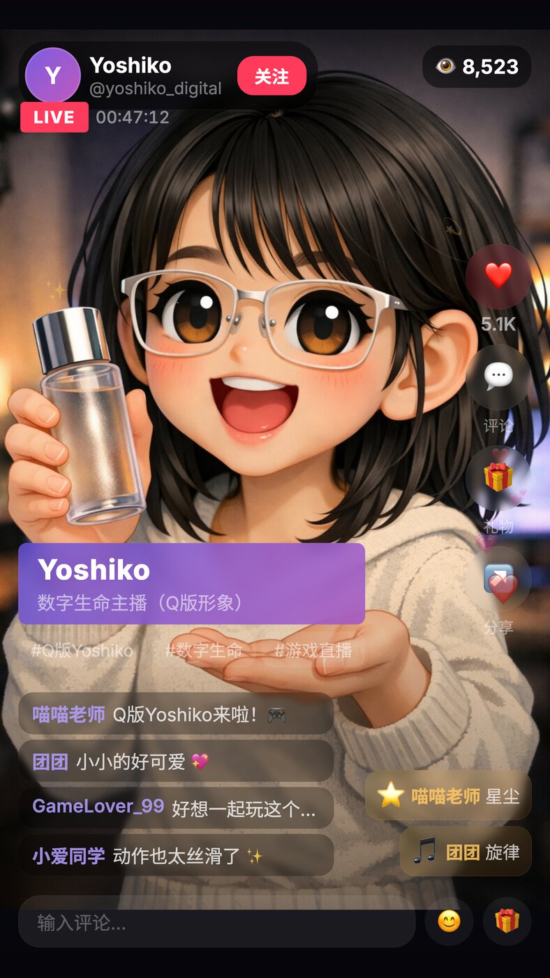 Q版数字人直播